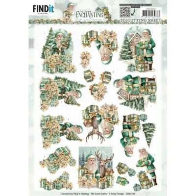 Afbeelding van 3D Cutting Sheets Amy Design Enchanting Christmas Santa