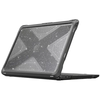 Afbeelding van Fintie Hoes compatibel met MacBook Pro 13 inch M2/M1 (2022 2016), A2338/A2289/A2251/A2159/A1989/A1706/A1708, volledig robuuste TPU bumper, beschermhoes, 13, zwart (glitter)