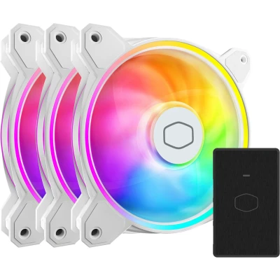 Afbeelding van Cooler Master MasterFan MF120 Halo² white 3in1 Computer behuizing Ventilator 12 cm Wit 3 stuk(s)