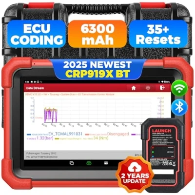 Afbeelding van LAUNCH X431 CRP919X BT OBD2 scanner 2023, bidirectioneel diagnosegereedschap, CANFD&amp;DOIP, draadloze diagnose met DBScar VII, FCA AutoAuth, ECU codering, IMMO, 2 jaar update