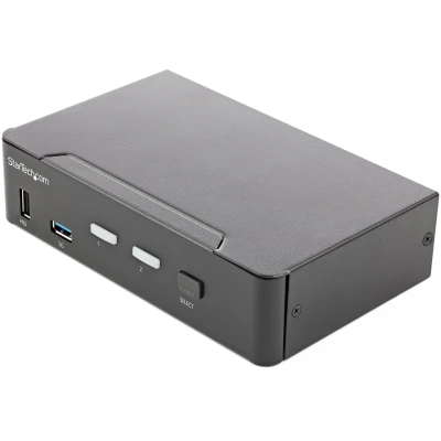Afbeelding van StarTech.com 2 Port Single Monitor KVM HDMI Switch, 4K 60Hz Ultra HD HDR, Desktop Hub 2.0 KV