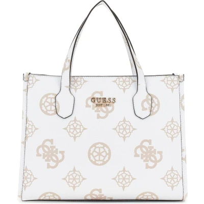 Afbeelding van Guess Silvana 2 COMP Handtas, Dames, Maat: One Size, White logo