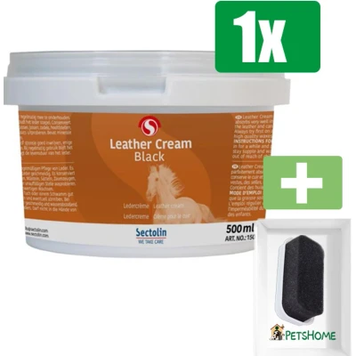 Afbeelding van Sectolin Ledervet Zwart 500 ml Inclusief PetsHome Spons