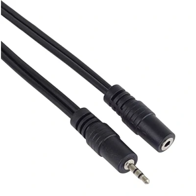 Afbeelding van PremiumCord Verlengkabel 2,5 mm, lengte 2 m, jack 2, 5 stekker naar bus, AUX headset audio verlengkabel, afgeschermd, kleur zwart