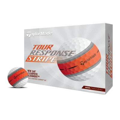 Afbeelding van Taylormade TM24 Tour Response Stripe Golfballen Wit Oranje