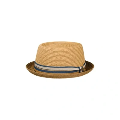 Afbeelding van Stetson Licano Toyo Pork Pie Strohoed Dames/Heren strand hoed zonnehoed met voering ripsband voor Lente/Zomer M (56 57 cm) bruin
