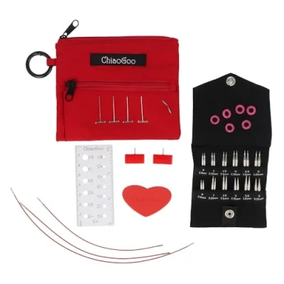 Afbeelding van ChiaoGoo Twist (5 + 8 cm, 2,00 3,25 mm) Kant Korte verwisselbare rondbreinaaldtips Combopakket 1 stuk