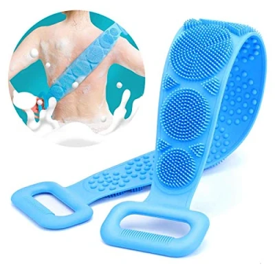 Afbeelding van Vineco 2020 body, doucheborstel van silicone, dubbelzijdig, super zacht om vuil, gemakkelijk te reinigen, goed schuim