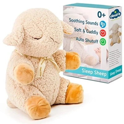 Afbeelding van Cloud b Bubbly Bunny Rustgevende klankmachine, knuffelzacht pluche dier, 4 geluiden en slaapliedjes, automatische uitschakeling,