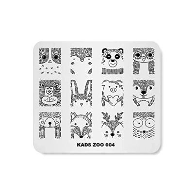 Afbeelding van KADS Stempelen Platen Leuke Dier Konijn Varken Manicure Sjabloon Nail Art Afbeelding Stempel Ontwerp Gereedschap