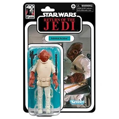 Afbeelding van Star Wars The Black Series Admiral Ackbar, 40th Anniversary Return of Jedi Actiefiguur, 15,2 cm, vanaf 4 jaar (F5539)