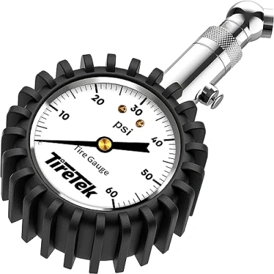 Afbeelding van Bandenspanningsmeter 0 60 psi, bandenmeter voor auto, SUV, vrachtwagen en motorfiets, zware luchtdrukmeter, ANSI gecertificeerd