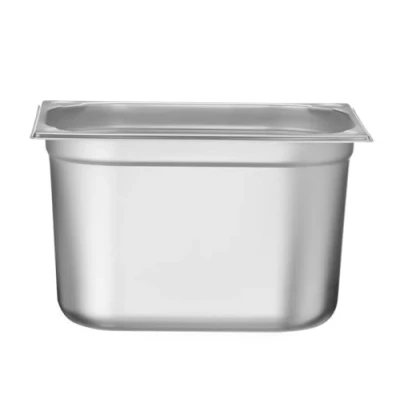 Afbeelding van HENDI Gastronorm container, temperatuurbestendig van 40 tot 300C, geschikt voor ovens, bain marie en vriezers, chafing dishes, versterkte hoeken, 12.5L, GN 1/2, 325x265x(H)200mm, roestvast staal