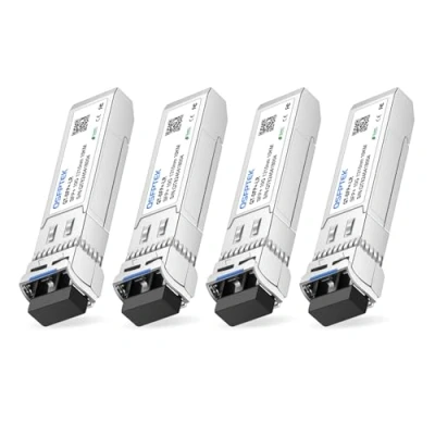 Afbeelding van QSFPTEK 4 Pack 10GBASE LR 10G SFP+ Module, 1310nm, 10km, DDM LC Mini GBIC Transceiver voor Cisco SFP LR, Ubiquiti UF SM 10G, Mikrotik, Netgear, Qnap NAS, D Link