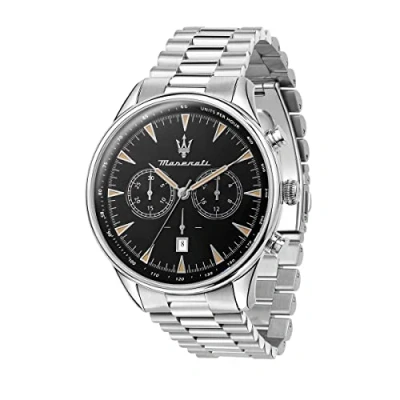 Afbeelding van Maserati Heren horloges quartz analoog One Size Zilver Zwart 32020256