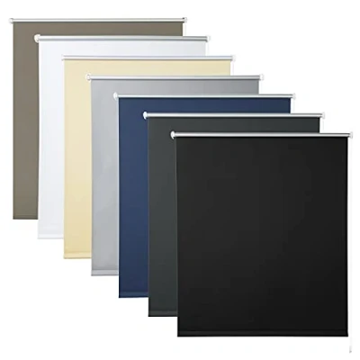 Afbeelding van WOLTU TR5700sz12 Rolgordijn verduisterend en thermisch zonder te boren,zijrolgordijn voor ramen deuren 70x210cm,Zwart