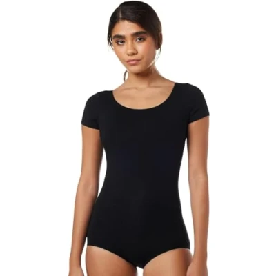 Afbeelding van Capezio Klassiek turnpakje met korte mouwen voor dames, Zwart, S
