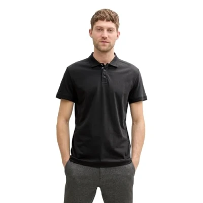 Afbeelding van TOM Tailor Poloshirt, Heren, Maat: Large, Black