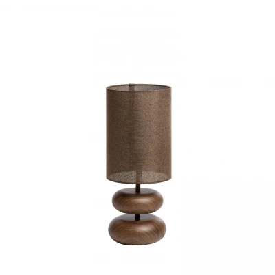 Afbeelding van Light&amp;living Tafellamp Ø22x50,5 cm DANIALO hout print d bruin+d bruin