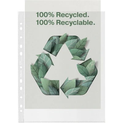 Afbeelding van Esselte geperforeerde showtas, 100 % gerecycleerd, ft A4 maxi, 70 micr