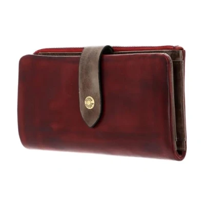 Afbeelding van bruno banani Leren Portemonnee Lyon Wallet With Flap Red Rood