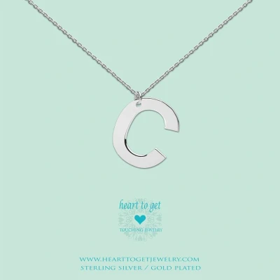 Afbeelding van Heart to Get Grote Letter C Ketting Zilver