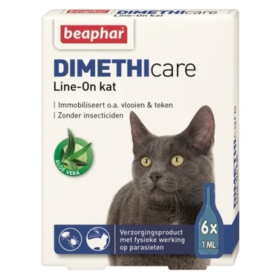 Afbeelding van 6x Beaphar DIMETHIcare Line On Anti Vlooiendruppels Kat vanaf 1 kg 6 x ml