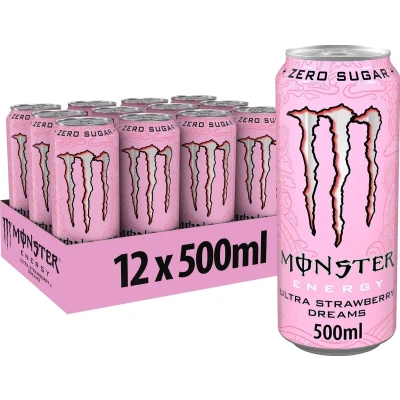 Afbeelding van Monster Energy Ultra Strawberry Dreams Zero Sugar Blik (12x 500ml)