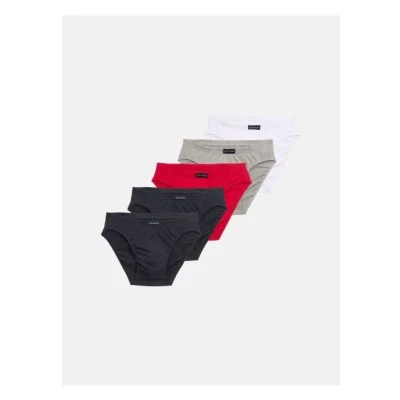 Afbeelding van TOM Tailor 5 PACK Slip, Heren, Maat: Small, Navy/white/red