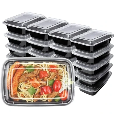 Afbeelding van HENSHOW 1 Compartiment Maaltijdvoorbereidingscontainer Set Van 20 Stuks, 1000Ml Premium Herbruikbare Bpa Vrije Voedselcontainer Lunches Met Deksels, Magnetron, Diepvriezers En Vaatwassers Veilig