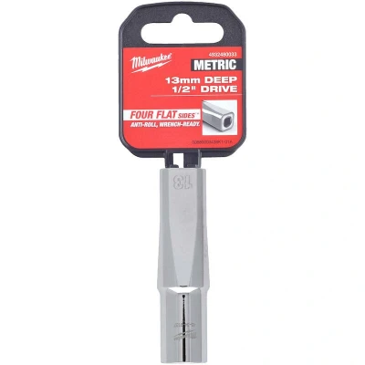 Afbeelding van Milwaukee Accessoires 1/2&quot; Lange Dop Metrisch 13 mm 4932480033
