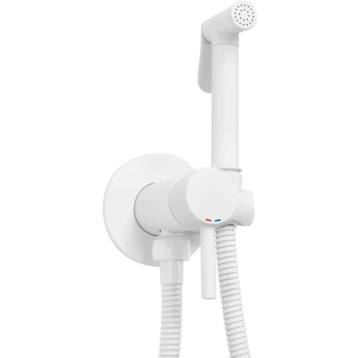 Afbeelding van REA Loop Bidetkraan Inbouw Mengkraan met Bidet Sproeier Set Mat Wit