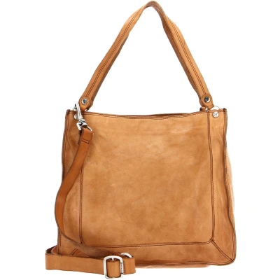 Afbeelding van CAMPOMAGGI Leren Schoudertas Horizontal Shoulder Bag Cammello Bruine
