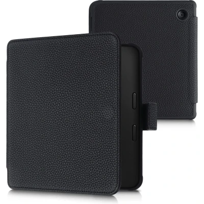 Afbeelding van kalibri flip cover compatibel met Kobo Libra 2 Case magnetische sluiting en handvat Hoes voor e reader in zwart