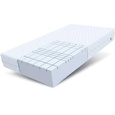 Afbeelding van FDM Pearl matras 80x200 cm koudschuim hoogte 24 hardheidsgraad H4 7 ligzones Oeko Tex geschikt voor mensen met een allergie tijk wasbaar HR schuim