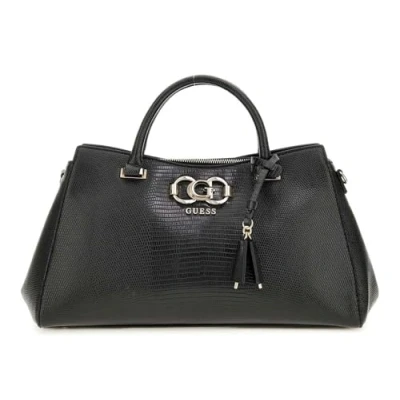 Afbeelding van GUESS handtas schoudertas Salinge Luxury Satchel Black zwart