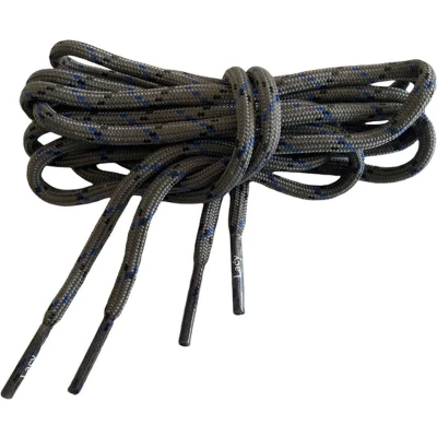 Afbeelding van Lacy Schoenveter Grijs/Blauw 180 cm Lang x4 mm Breed