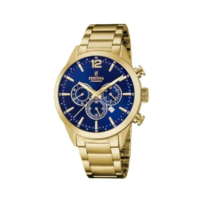 Afbeelding van Festina Mineralglas Chronograaf, Heren, Maat: One Size, Goldfarben