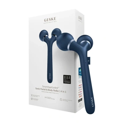 Afbeelding van GESKE SmartAppGuided™ Sonic Facial &amp; Body Roller 4 in 1 Dermaroller Apparaat voor gezicht en lichaam Dermarol Professionele gezichtsroller Verstevigt definieert