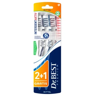 Afbeelding van Dr.Best Interdent actief middel voor een grondige reiniging van tussenruimtes tussen de tanden, met speciale boren, 58 g