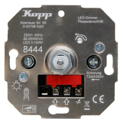 Afbeelding van Kopp Technikcenter LED Inbouw Sokkel Dimmer 3 t/m 100 Watt Universeel