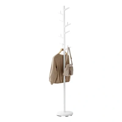 Afbeelding van Yamazaki staande kapstok Branch Pole 8 haken wit 28x28x176 cm