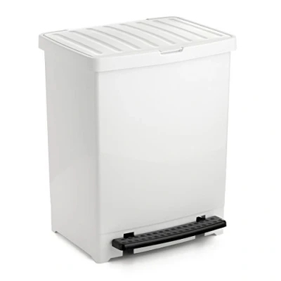 Afbeelding van Tatay Pedaalemmer 25 l, intrekbaar pedaal, polypropyleen, BPA vrij, vuilniszak 30 wit, afmetingen: 33,5 x 31 42 cm