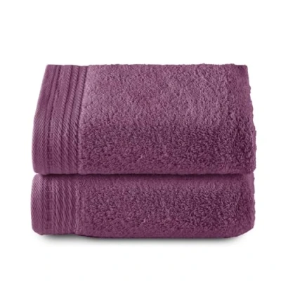 Afbeelding van Top Towel Premium grote badhanddoeken, 2 handdoeken, 50 x 100 cm, 100% katoen, 600 gram, aubergine