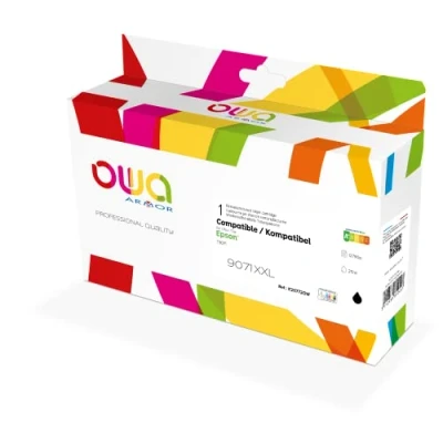 Afbeelding van Owa 8148871 gereviseerde inktcartridge met hoge capaciteit voor EPSON T9071, zwart