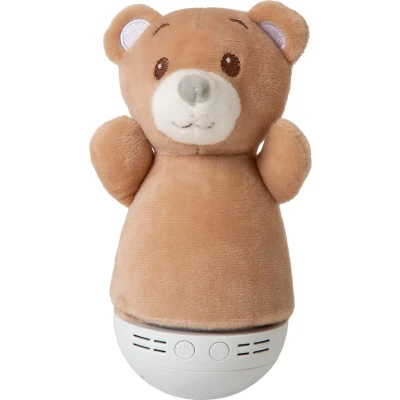 Afbeelding van Lucide DOLLY Tafellamp Kinderkamer Batterijen LED 1x3W 2700K Met muziekfunctie Bruin