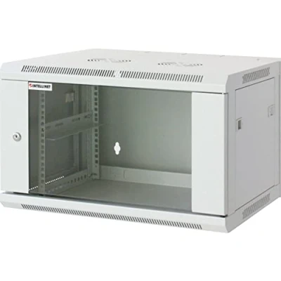 Afbeelding van Intellinet 711913 19inch patchkast (b x h d) 600 635 mm 12 HE Grijs wit (RAL 7035)