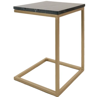 Afbeelding van Laptoptafel Mitch Marmer Zwart/Goud
