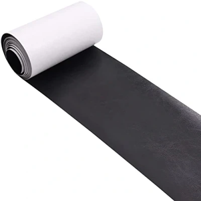 Afbeelding van Panngu lederen patchkit, zelfklevende patches, zelfklevend, voor bank, scheuren, brandplekken, autostoelen, accessoires, zwart, 10 x 150 cm