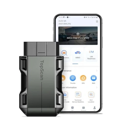 Afbeelding van TOPDON Topscan OBD2 diagnosescanner voor auto&#039;s, bluetooth adapter, volledige systeemscan met actieve test, 8+ populaire functies, automatische VIN scan, Android en iPhone